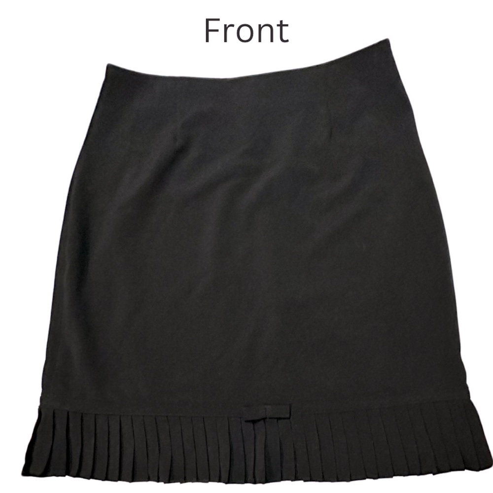 Giorgio Fiorlini Black Skirt Size 10 Ruffle & Bow Detailed Hem